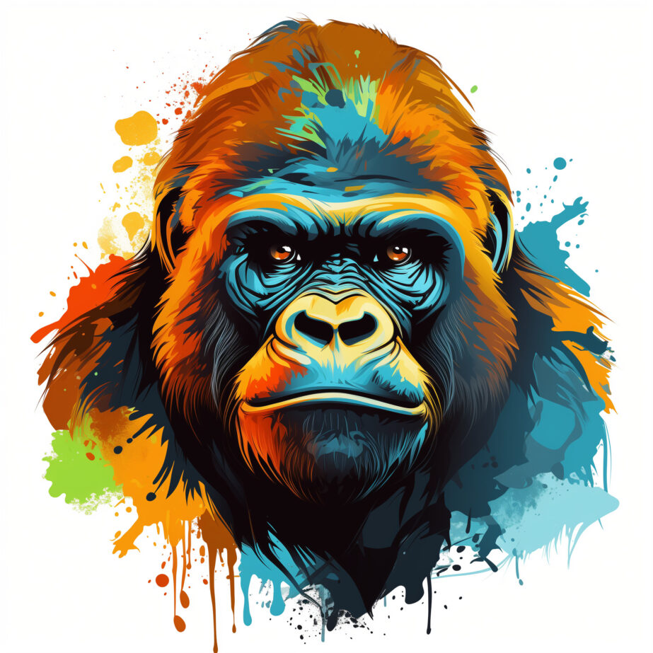 Gorilas Para Colorear 2