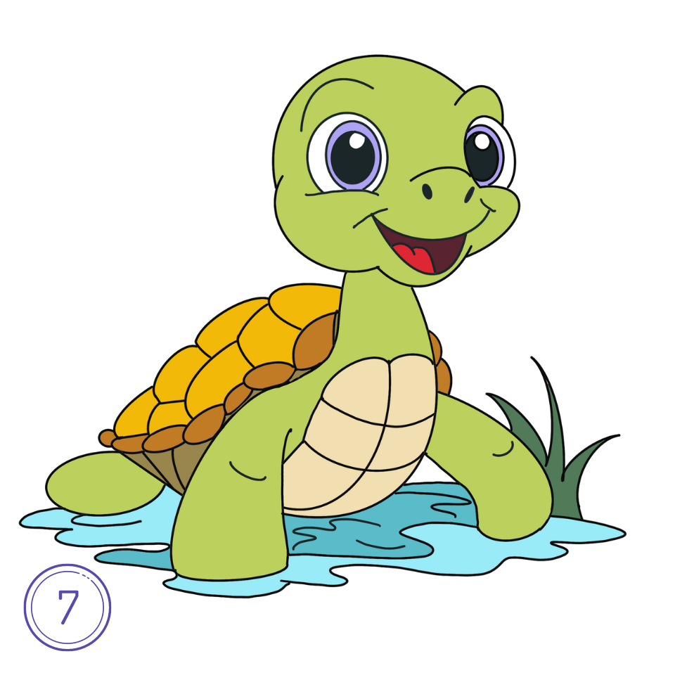 How to Draw a Turtle Step 7