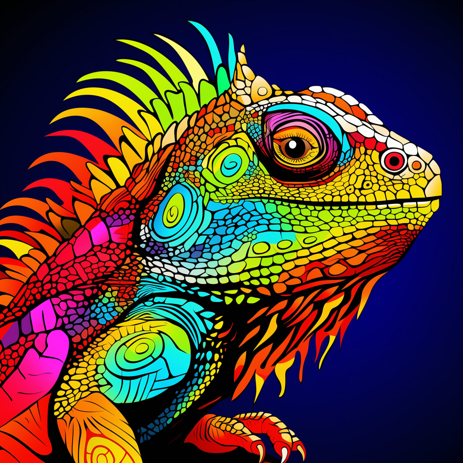 Iguana Coloring | Coloring Pages Mimi Panda