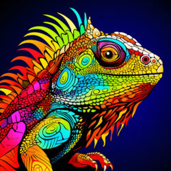 Page de Coloriage Sur Les Iguanes - Image d'origine