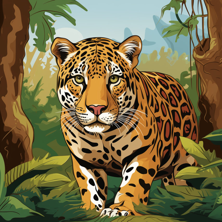 Jaguar-Malvorlage 2