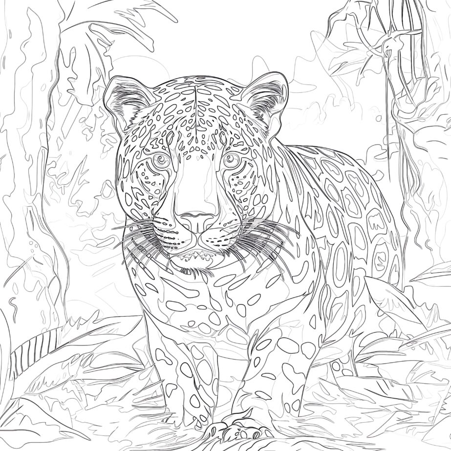 Page à Colorier Jaguar