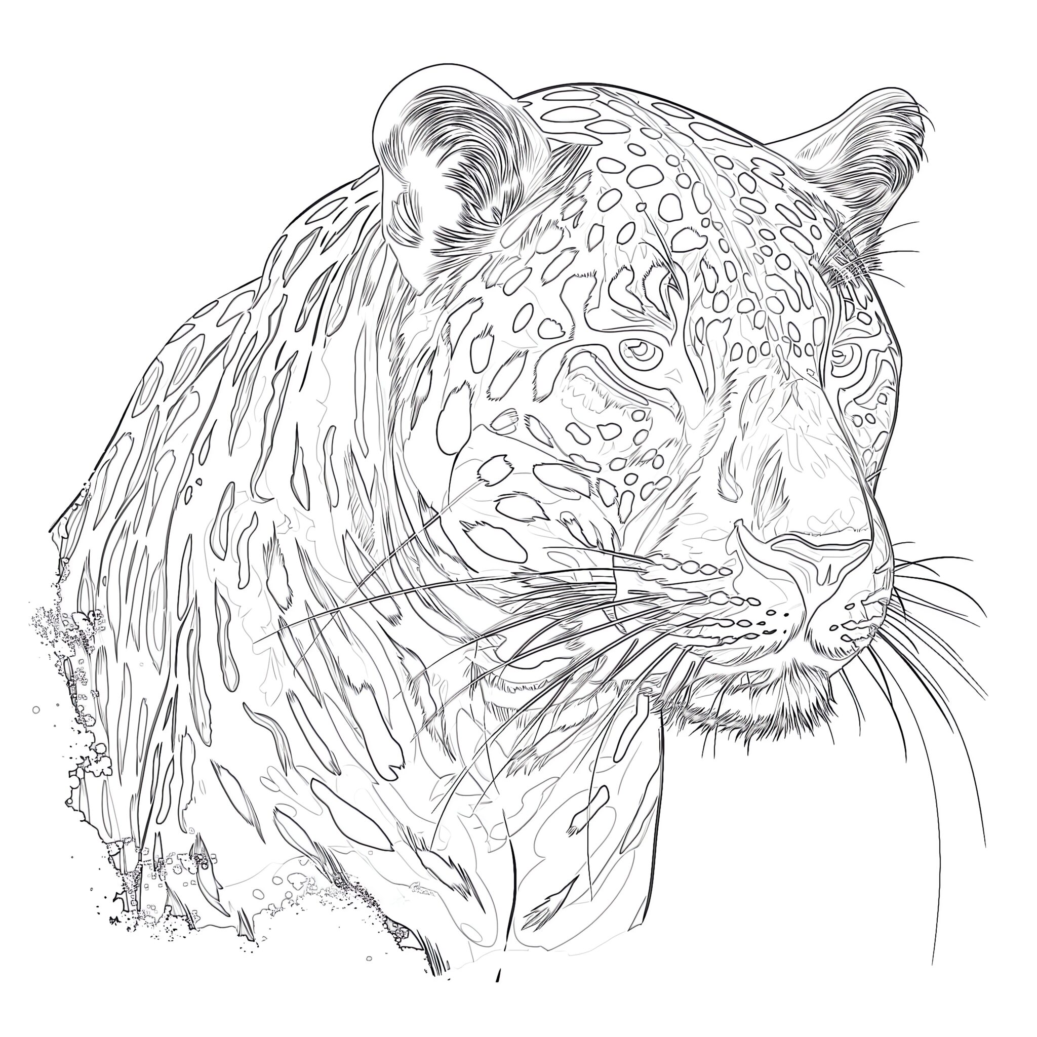 Coloring Pictures Of Jaguars | Coloring Pages Mimi Panda