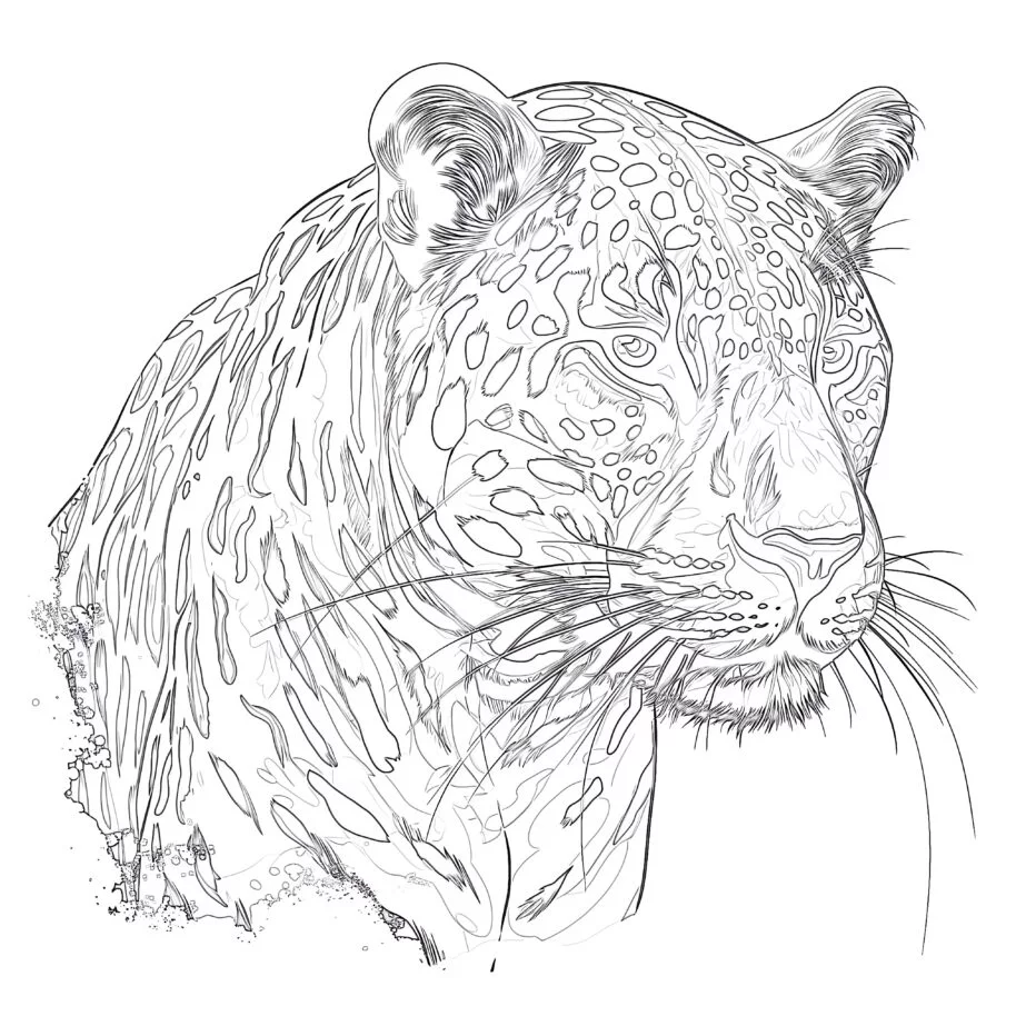 Jaguar Pictures To Color | Coloring Pages Mimi Panda