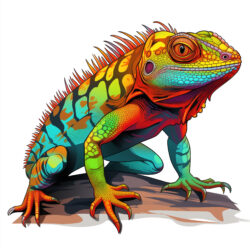 Page de Coloriage Sur Les Lézards - Image d'origine