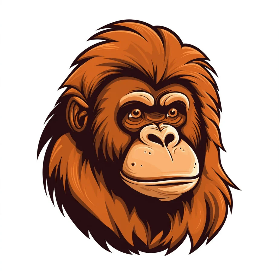 Orangután Página Para Colorear 2