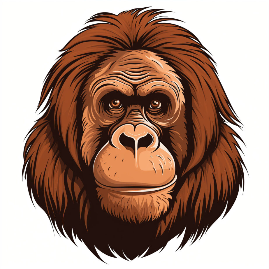 Orangutanes Para Colorear 2