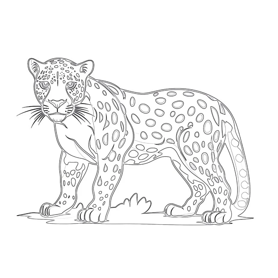 Yazdırılabilir Jaguar Resimleri Boyama Sayfası