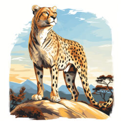 Realistischer Gepard Färbung Seiten - Ursprüngliches Bild