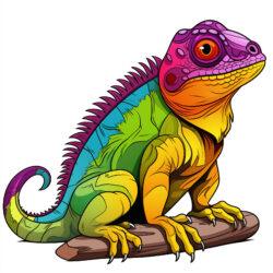 Page à Colorier Sur Les Reptiles - Image d'origine
