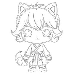 Pages de coloriage d'anime Chibi - Page de coloriage imprimable