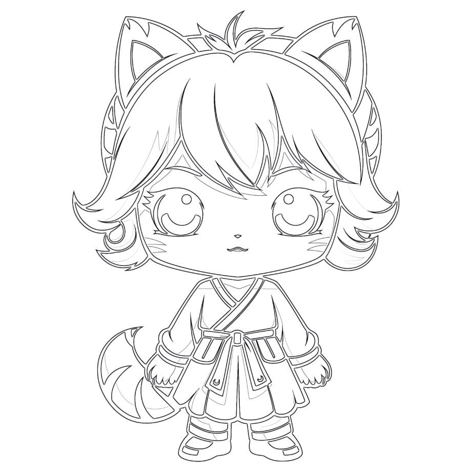 Anime Chibi Coloring Pages