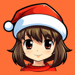 Páginas para colorear de anime de Navidad - Imagen de origen