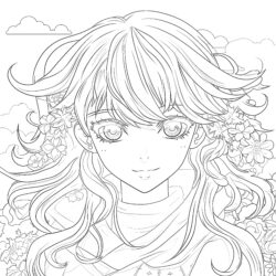 Anime Color Pages Printables Coloring Page - Printable Coloring page