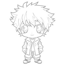 Anime Coloring Pages Chibi Coloring Page - Printable Coloring page