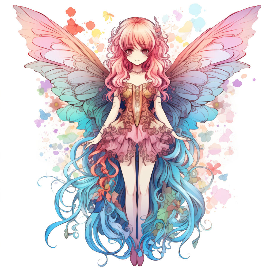 Anime Fairy Coloring Pages 2