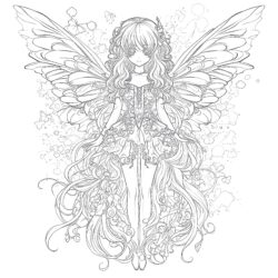 Anime Fairy Coloring Pages - Printable Coloring page