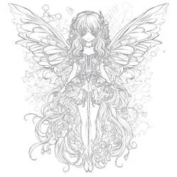 Anime Fairy Coloring Pages - Printable Coloring page