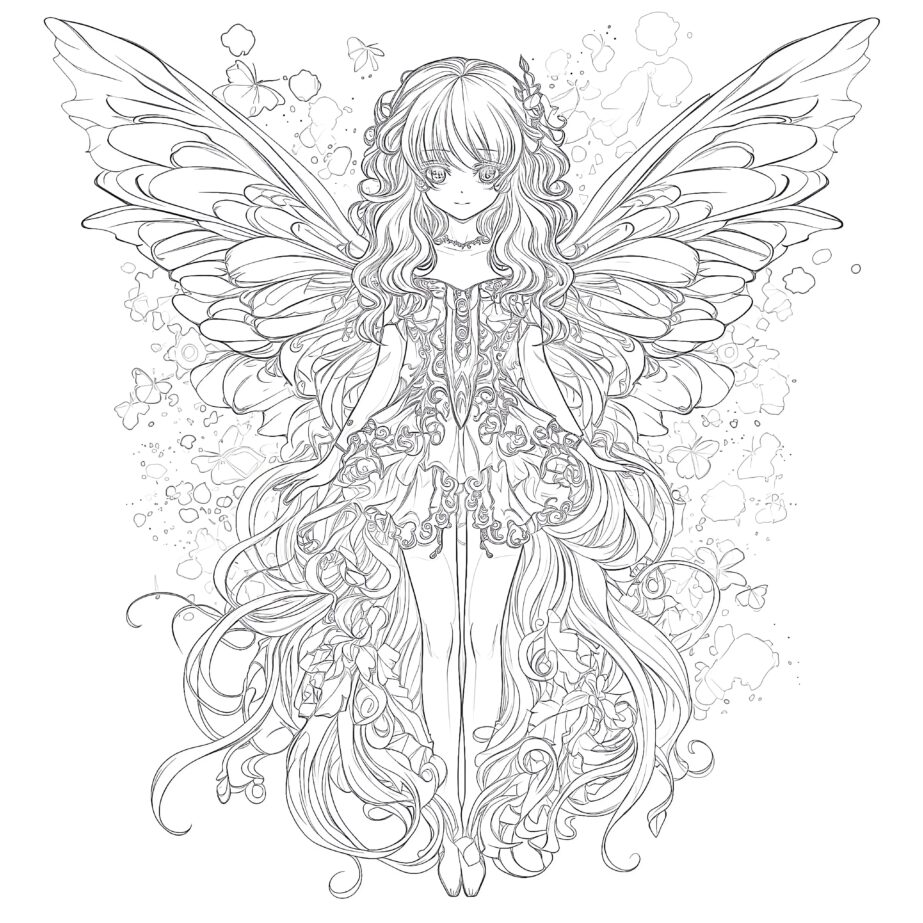 Anime Fairy Coloring Pages