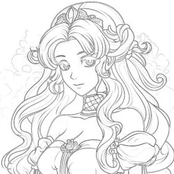 Anime Princess Coloring Pages - Printable Coloring page