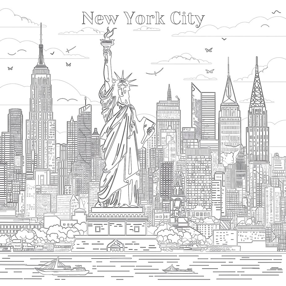 Best New York Coloring Page