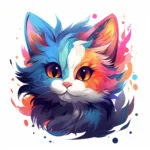 Páginas para colorear de gatos de anime 2 2