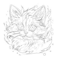 Cat Anime Coloring Pages - Printable Coloring page