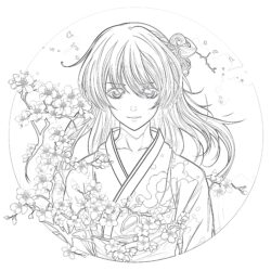 Coloring Anime Sheets Coloring Page - Printable Coloring page