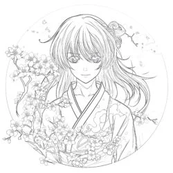 Coloring Anime Sheets Coloring Page - Printable Coloring page