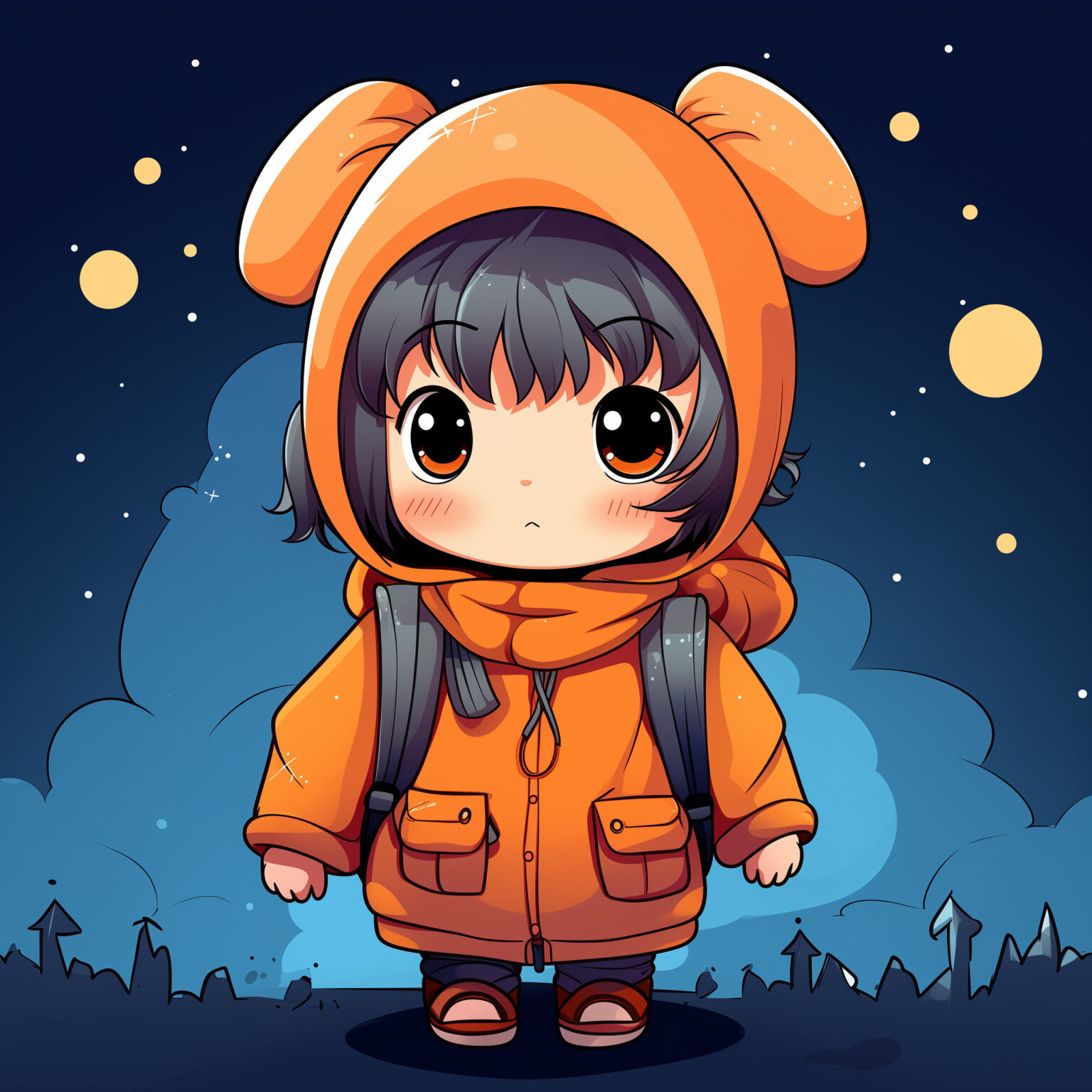 Cute Anime Coloring Page | Coloring Pages Mimi Panda