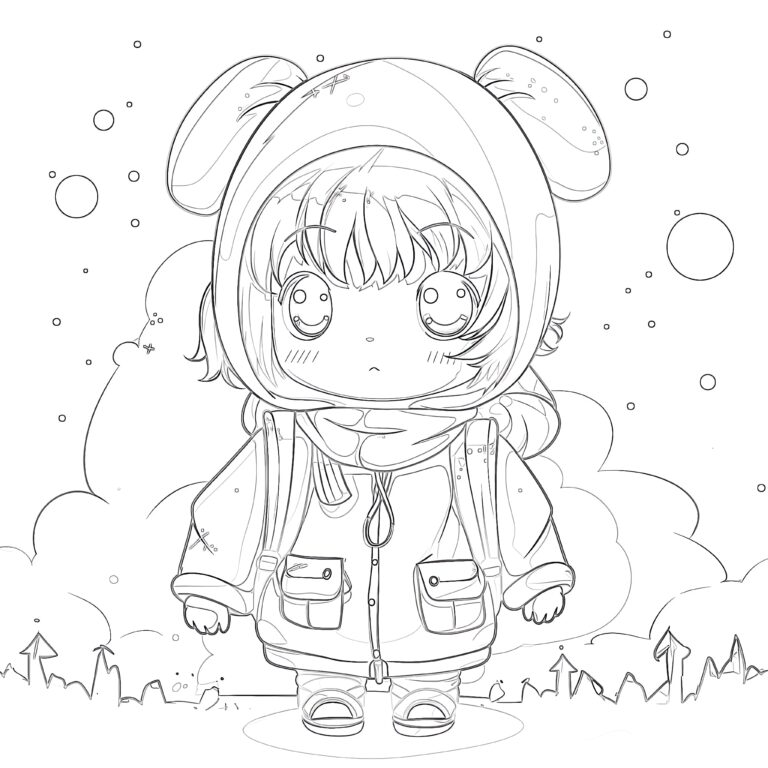 Cute Kawaii Anime Coloring Pages | Coloring Pages Mimi Panda