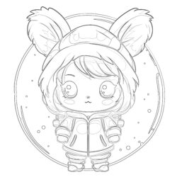 Cute Anime Coloring Sheet Coloring Page - Printable Coloring page