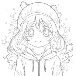 Cute Anime Colouring Pictures Coloring Page - Printable Coloring page
