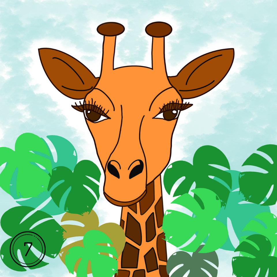 How to Draw a Giraffe Head Step 7