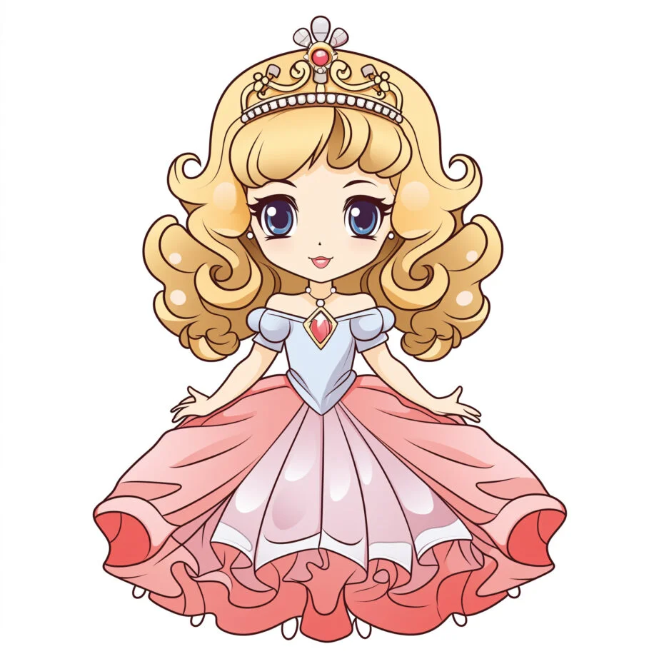 Princess Anime Coloring Pages 2