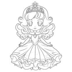 Princess Anime Coloring Pages - Printable Coloring page