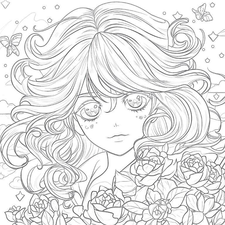 Printable Cute Anime Coloring Pages | Coloring Pages Mimi Panda