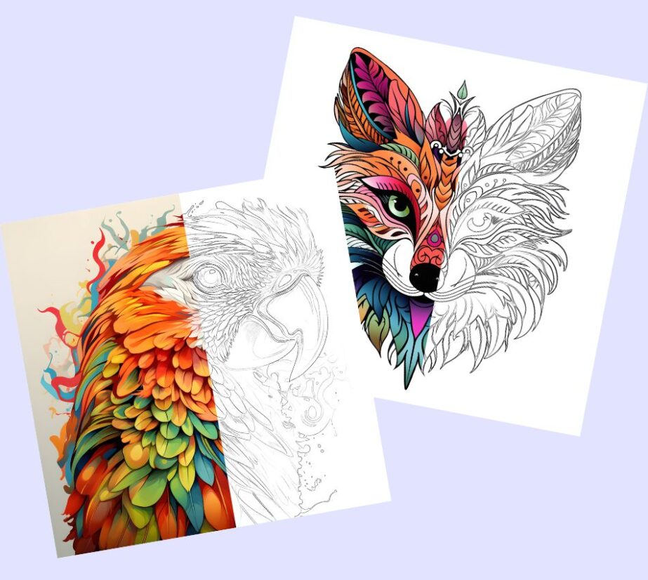 Turn Photo into Coloring Page Mimi Panda