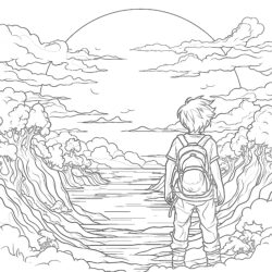 Page de coloriage imprimable d'anime - Page de coloriage imprimable