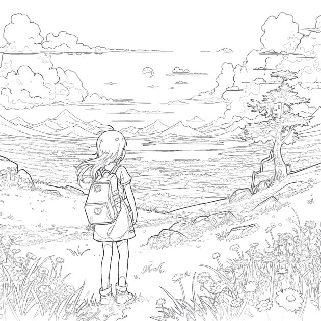 オンライン塗り絵 アニメ塗り絵シート 印刷可能な塗り絵ページ Coloring Pages Mimi Panda