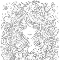 Feuilles de coloriage d'anime à imprimer Page de coloriage - Page de coloriage imprimable