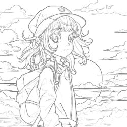 Page de coloriage d'anime - Page de coloriage imprimable