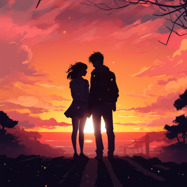 Anime Couple Coloring Page | Coloring Pages Mimi Panda