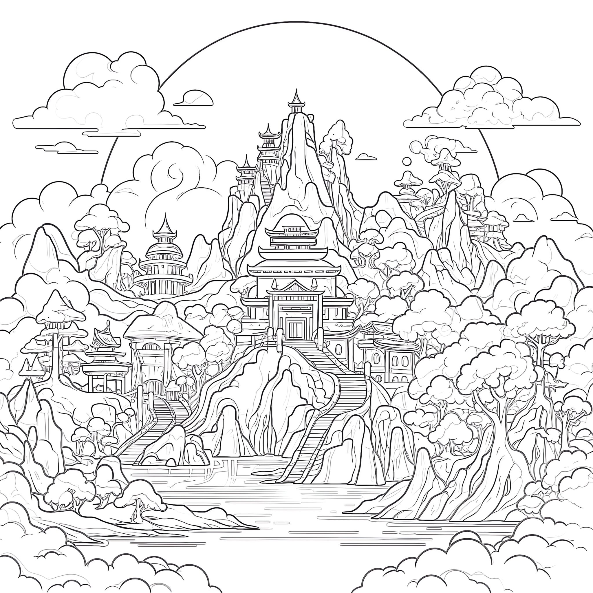 Anime Fantasy Coloring Pages Coloring Pages Mimi Panda