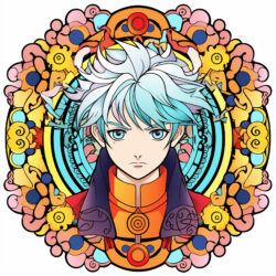 Anime Mandala Coloring Pages - Origin image