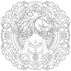 Anime Mandala Coloring Pages - Printable Coloring page