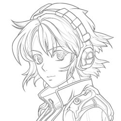 Anime Manga Coloring Book Coloring Page - Printable Coloring page