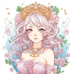 Página Para Colorear De Princesa De Anime - Imagen de origen