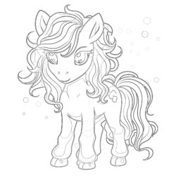 Anime Unicorn Coloring Pages - Printable Coloring page