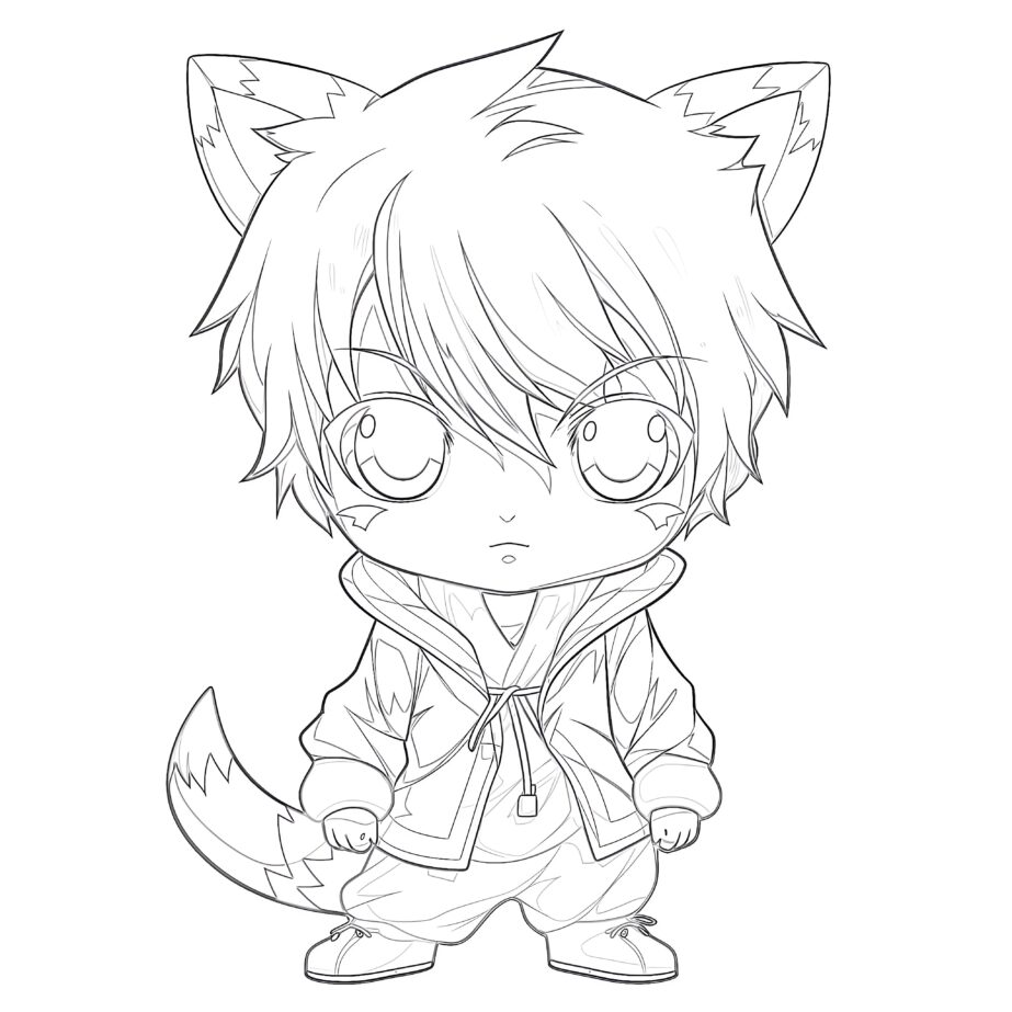 Chibi Anime Coloring Pages Printable